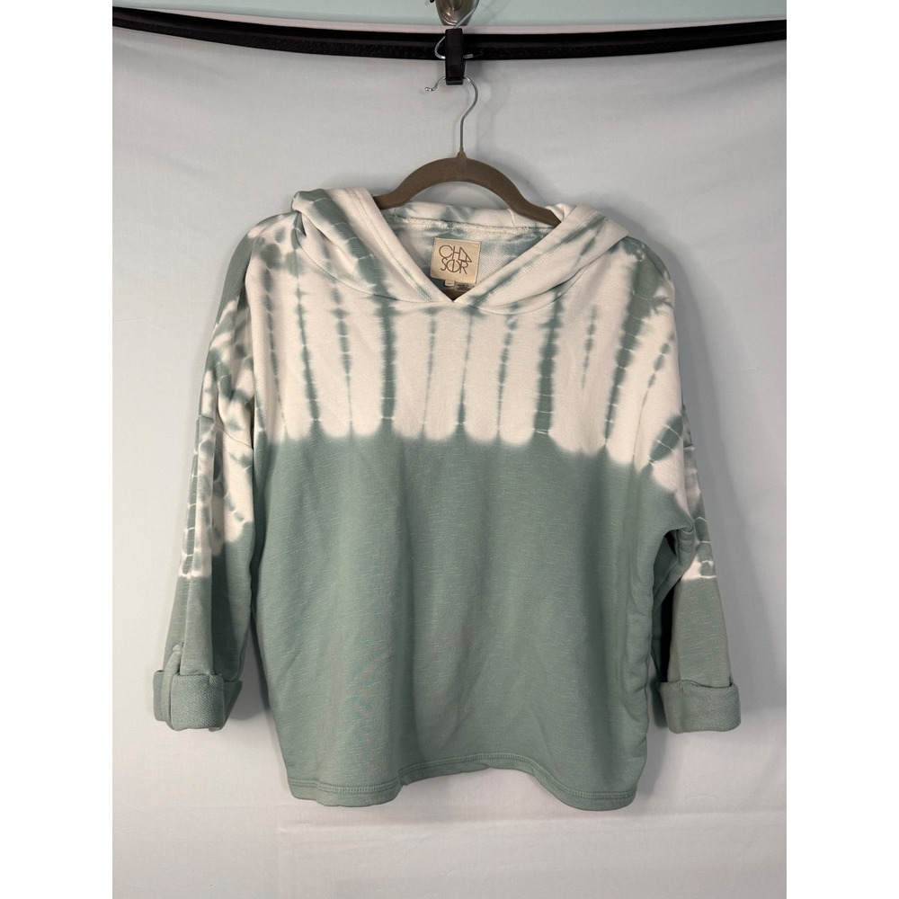 Chaser Tie Dye‎ Hoodie Women S Green White Pullover CW8647EVE